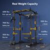 Sportsroyals Power Cage,1600lbs Multi-Function Power Rack with Adjustable Cable Crossover System and More Training Attachment, Weight Cage for Home Gym