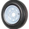 Two Trailer Tires On Rims 5.30-12 530-12 5.30 X 12 5 Hole Wheel White Spoke
