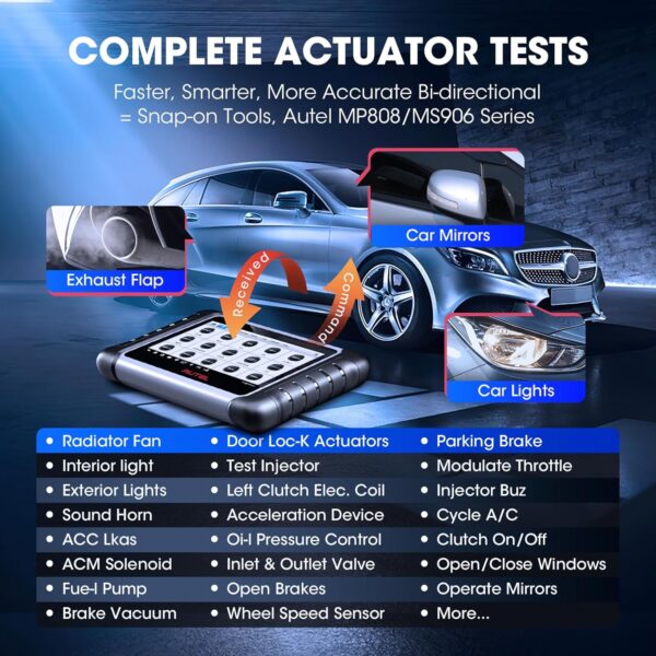 2024 Bidirectional Tool as MK808BT Pro MX808S M808Z, Function as MaxiCheck MX900, 28+ Service, Active Test, All System Diagnose, Injector Coding, FCA Autoauth Android 11