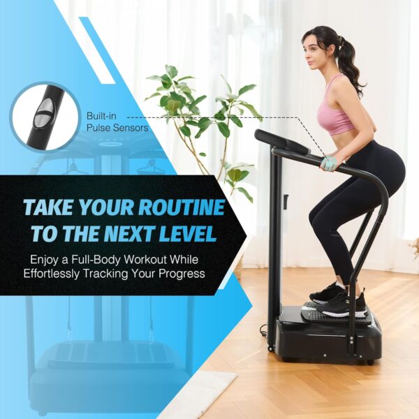 7b9f7084583146469e33c2dbb2a5c1cc Whole Body Vibration Plate, 500W Vibration Plate Exercise Machine with 99 Levels 3 Preset Modes & 2 Resistance Bands, Training Fitness Vibration Platform Machine for Home Gym with 330lb Capacity
