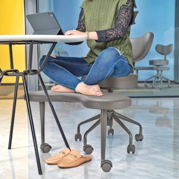 7ce6735d26b746eea24e112e0f657b2c Pipersong Meditation Chair, Home Office Desk Chair, Cross Legged Chair with Lumbar Support and Adjustable Stool