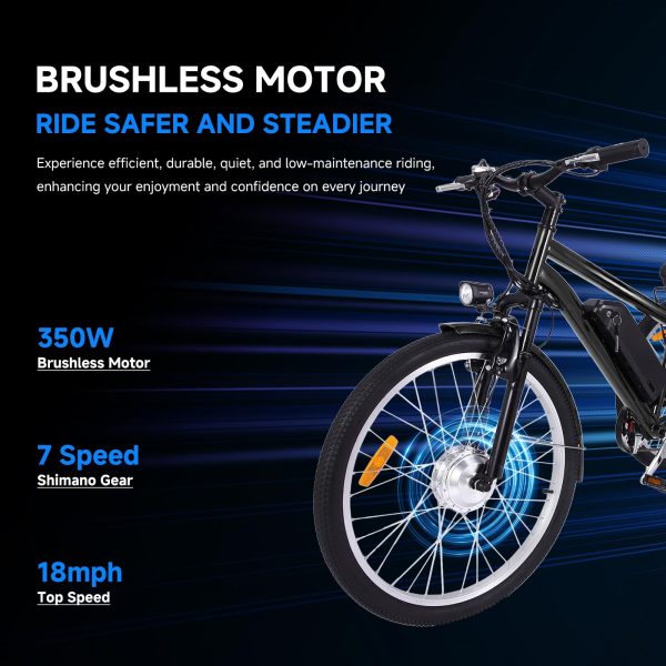 7d7268f3763f4b93a11516c6f98b3001 26 Inch Adult 3 Wheel Electric Tricycle with Basket, Fat Tires,7 Speeds,350W Powerful Motor, 36V 10Ah Removable Battery – Dark Gray