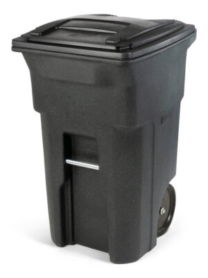 Toter 64-Gallon Greenstone Trash Can with Quiet Wheels and Lid