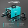 145A MIG Welder, 110V/220V Dual Voltage Gas/Gasless Flux Core MIG Welder/Lift TIG/Stick 3 in 1 Synergic MIG145 9GEN Welding Machine, Flux/Solid Welder Digital Screen Display