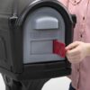Simplay3 Dig Free Easy Up Classic Black Plastic Mailbox