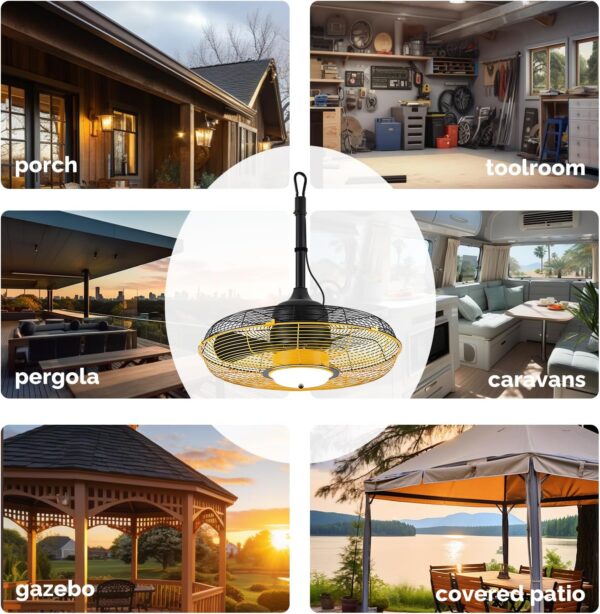 819665db59f6427583935103cbd27e39 Outdoor Ceiling Fan with Light, Plug in Ceiling Fan with Remote, Gazebo Fans Outdoor Hanging for Patios Waterproof, Wet Rated Hanging Fan with App Control