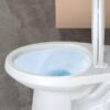 21Toilet, Elongated Toilets for Bathrooms, Two-Piece Toilet with Soft Close Seat, 1.28 Siphonic Flush Toilet with Universal Height ADA Cotton White