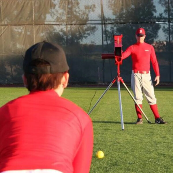 84f9c582ba04437e9c4961c3e3a57cc4 Sports Softball Pitching Machine with 9 Ball Automatic Feeder