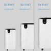 30 Pint Dehumidifier for Home Basements Bedroom Garage, Mid-Size Portable with Continuous Drain Hose Outlet and Wheel, 4 Gallons/Day Intelligent Humidity Control for Space Up to 1500 Sq Ft
