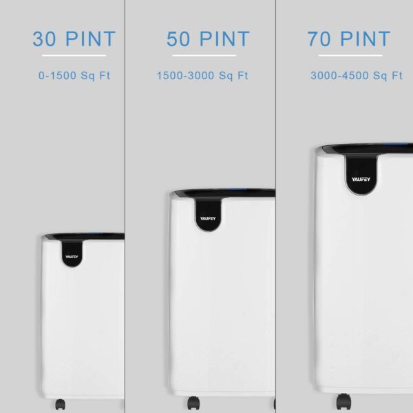 85b4c0718f1e4451b4b5e83467fa1b61 30 Pint Dehumidifier for Home Basements Bedroom Garage, Mid-Size Portable with Continuous Drain Hose Outlet and Wheel, 4 Gallons/Day Intelligent Humidity Control for Space Up to 1500 Sq Ft