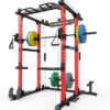 Sportsroyals Power Cage,1600lbs Multi-Function Power Rack with Adjustable Cable Crossover System and More Training Attachment, Weight Cage for Home Gym