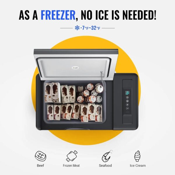 86b8c61ddd434c73bf0f09d2b6ebe3fb 12 Volt Refrigerator 12V Car Fridge 23 Quart Portable Freezer Compressor Cooler 12/24V DC 110~240 Volt AC for Truck Van RV Camper SUV Travel Camping Road Trips Tailgating -7℉~50℉