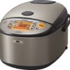 Zojirushi NP-HCC10XH Induction Heating System Rice Cooker and Warmer, 1 L, Stainless Dark Gray