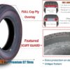set of 4 Heavy Duty Trailer Tires ST205/75R15 205 75 15 10-Ply Load Range E Steel Belted Radial w/Scuff Guard