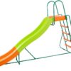 Outdoor Playground Slide, Big Backyard Freestanding Plastic Slide, 10 ft Outdoor Swing Set Slide for Kids Ages 4-8