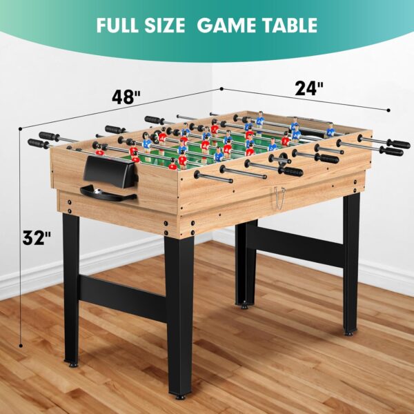 87e066abc7d74e898127c550afb52ff0 12-in-1 Game Table - 48" Combo Game Table, Ping Pong Table, Foosball Table, Air Hockey Table, Pool Table - Sports Arcade Games with Accessories - Ideal for Game Rooms and Family Game Nights!