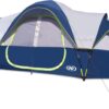 UNP Camping Tent 10-Person-Family Tents, Parties, Music Festival Tent, Big, Easy Up, 5 Large Mesh Windows, Double Layer, 2 Room, Waterproof, Weather Resistant, 18ft x 9ft x78in