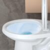 21Toilet, Elongated Toilets for Bathrooms, Two-Piece Toilet with Soft Close Seat, 1.28 Siphonic Flush Toilet with Universal Height ADA Cotton White