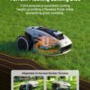 YUKA Mini 500H Robot Lawn Mower Reception 0.12 Acre, Max. 0.17 Acre, Ultrasense AI Vision+ RTK Positioning, Auto Mapping, App Control,45% Slope, Cutting Height 2''~3.5'', 3 Mowing Zones
