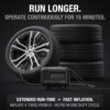 UltraFast 15A Tire Inflator, 12V Portable Air Compressor Pump, Rated at 80 PSI, Inflates Tires from 0-40 PSI in 2.9 Minutes with a Digital Gauge, Smart Pressure and Auto-Shutoff