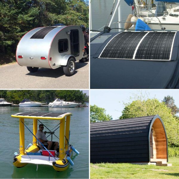 8aa07c437d4c4dc3909ab09bb70edf31-1 160 Watt 12 Volt Extremely Flexible Monocrystalline Solar Panel – Ultra Lightweight, Ultra Thin, Up to 248 Degree Arc, for RV, Boats, Roofs, Uneven Surfaces