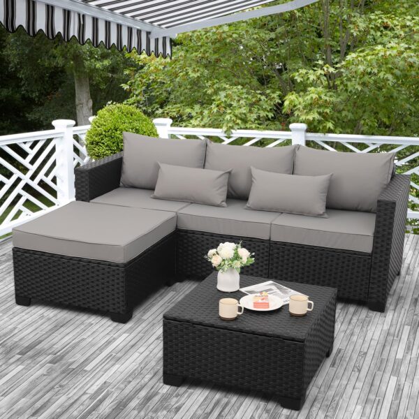 8d8a7d39f7f2443b8ffe11549f36a3db 3 Pieces Patio Furniture Set with Ottoman and Outdoor Storage Table