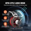 VEVOR Drain Cleaner Machine 100FT x 1/2 Inch, Auto Feed Sewer Snake Auger on Wheels, 550W Portable Drain Cleaning Machine with 8 Cutters & Air-activated Foot Switch for 2" to 4" Pipes