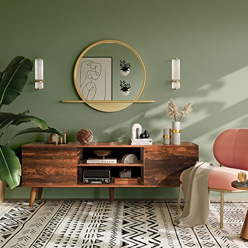 8e377ac19cf04d3099e3780c218dbaf1 WLIVE TV Stand for 55 60 inch TV, Mid Century Modern TV Console, Entertainment Center