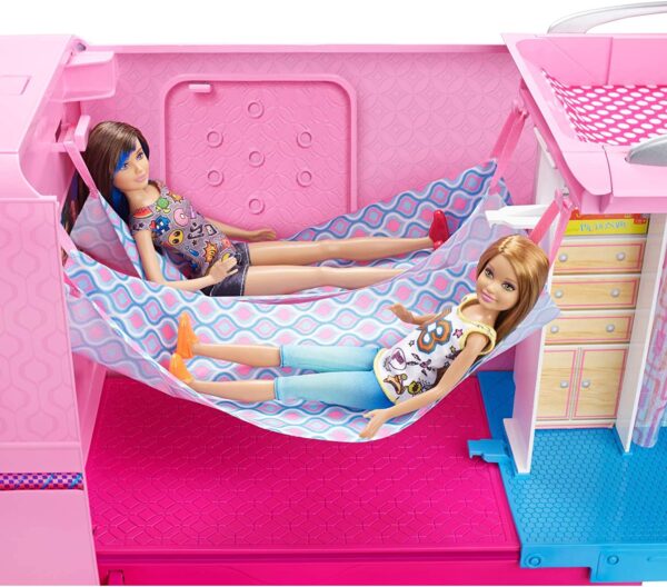 8e7751210ef14c30bad2b76953bb6dc6 3-in-1 DreamCamper Vehicle, approx. 3-ft, Transforming Camper with Pool, Truck, Boat and 50 Accessories, Makes a Great Gift for 3 to 7 Year Olds