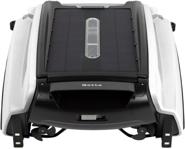 909cf23f9a7c4885af9ee49e00e78d7b Solar Powered Automatic Robotic Pool Surface Skimmer Cleaner with 24/7 Continuous Cleaning Battery Power and Re-Engineered Twin Salt Chlorine Tolerant Motors (Blue)
