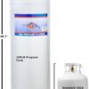 Steel Propane Tank Cylinder with POL Valve and Collar, Great for Mixed Heating Systems, Home fireplaces, Dryers and Grills-Flame King