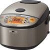 Zojirushi NP-HCC10XH Induction Heating System Rice Cooker and Warmer, 1 L, Stainless Dark Gray