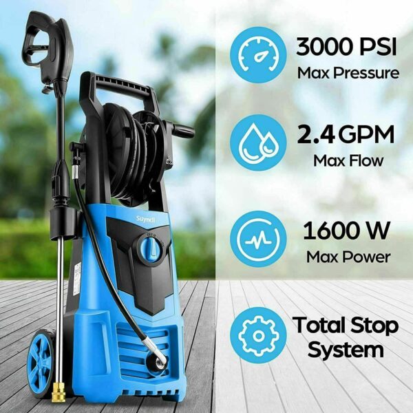 9186165917d942978ffdc383d569d64a Suyncll Electric Pressure Washer 3000PSI, 2.4GPM High Power Washer Cleaner NEW