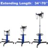 1660 Pounds Hydraulic Car Transmission Jack Vertical Lift with 360° Swivel Wheel Pedal ,Blue,33"-70"(0.75Ton)