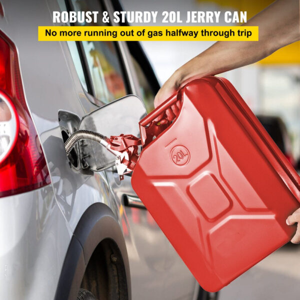 928539af11e8417b8666696ef28853a1 VEVOR Jerry Fuel Can with Flexible Spout System, 5.3 Gallon/20 L