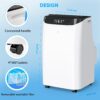 Portable Air Conditioner Cools Up to 700 Sq.Ft, 3-IN-1 Energy Efficient Portable AC Unit with Remote Control & Installation Kits for Large Room, Campervan, Office, Temporary Space