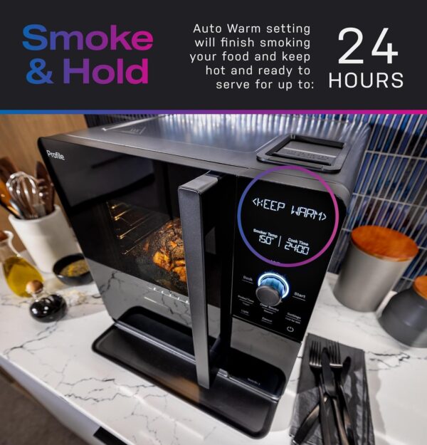 93733becc6474ded93f5e34df70071dd Smart Indoor Pellet Smoker, with Active Smoke Filtration, 5 Smoke Control Settings, WiFi Connected, Electric, Countertop BBQ Appliance, Black