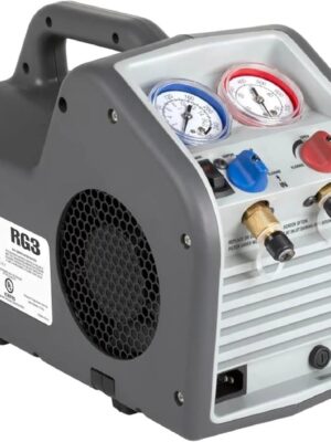 (Portable Refrigerant Recovery Machine – 115V, 60Hz, for Both Liquid and Vapor Refrigerant, White-Robinair