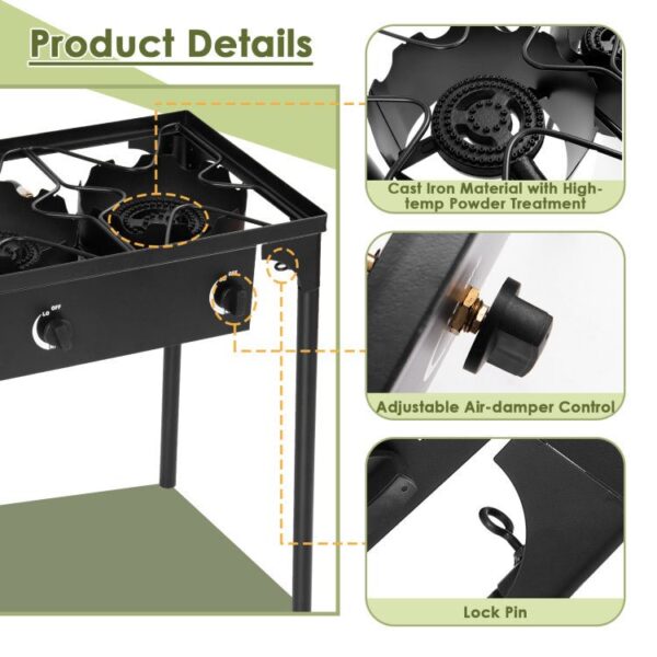 9660c07e7bc34a53ad0461cd95d711ad Portable 225000 BTU 3-Burner Propane Camping Gas Stove For Outdoor