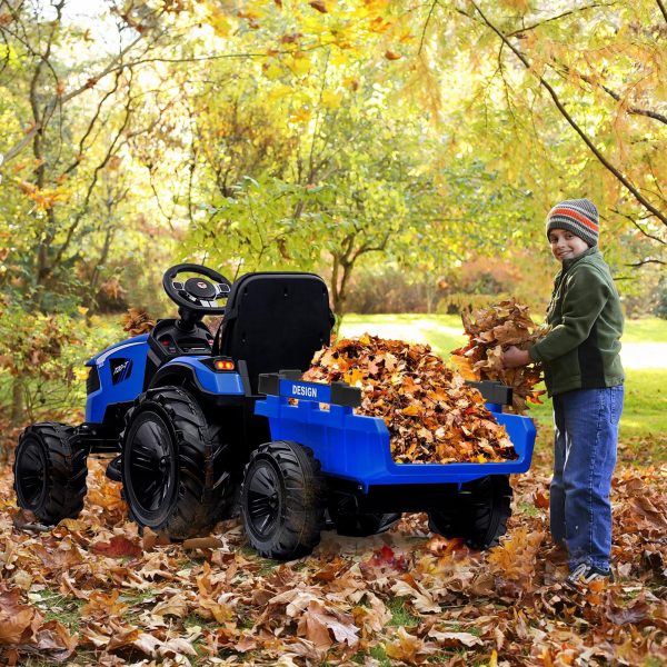 96cc10061343484fbba2bb27e9488d0d 3-in-1 Ride-On Tractor, 24V Electric, Excavator & Bulldozer, Remote Control, LED, Music, USB/Bluetooth max 66 lbs – Bright-blue
