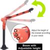 1100lb Folding Dismountable Household Hoist Truck Crane with Electric Hoist (110V) – 880lb Pulling Force, Jib Cranes for Factory, Warehouse, Construction