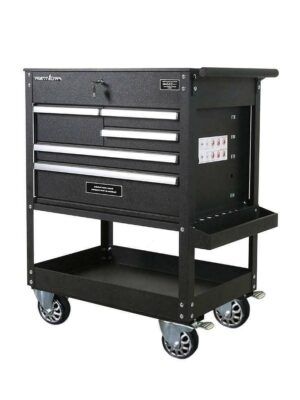 32.75 in. 5-Drawer Tool Utility Cart in Black