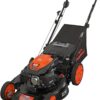 YARDMAX 22 in. 201cc Select PACE 6 Speed CVT High Wheel RWD 3-in-1 Gas Walk Behind Self Propelled Lawn Mower, Black