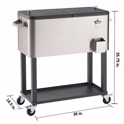 990864109a82405badbf6c02e316950b TRINITY Stainless Steel Cooler with Cover (100 Quart)