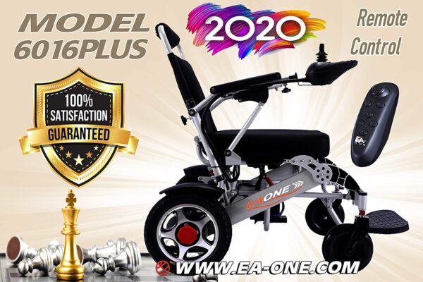 992c0bfe921f49a9a8d00ef6807a8e4a 2020 Folding Lightweight Motorized Electric Power Wheelchair Scooter, Remote Control, Aviation Travel Safe Electric Wheelchair Heavy Duty Power Wheelchair (19 Inch Seat, Gray)