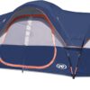 UNP Camping Tent 10-Person-Family Tents, Parties, Music Festival Tent, Big, Easy Up, 5 Large Mesh Windows, Double Layer, 2 Room, Waterproof, Weather Resistant, 18ft x 9ft x78in