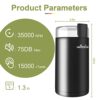 Wancle Electric Coffee Grinder, Quiet Spice Grinder, One Touch Coffee Mill for Beans