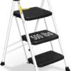SocTone 3 Step Ladder, Folding Step Stool for Adults with Handle, Lightweight
