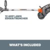 WORX WG896 12 Amp 7.5 Inch Electric Lawn Edger & Trencher, Orange and Black