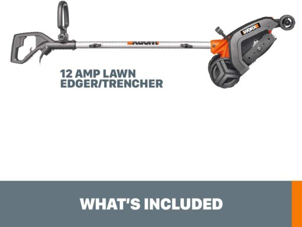 9b12c6ebe7a040cb9a29e36a0c331327 WORX WG896 12 Amp 7.5 Inch Electric Lawn Edger & Trencher, Orange and Black